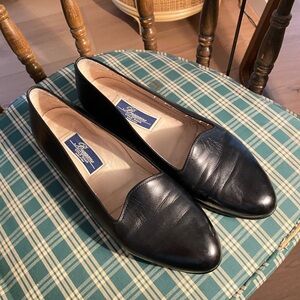 Cole Haan, Bragano, Black Leather Men’s Flats, Made in Italy, Size 10.5